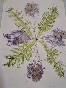 Image of hammered flowers from workshop