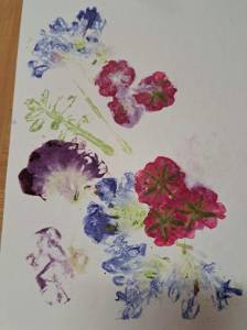 Image of hammered flowers from workshop