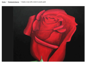 painting of a rose