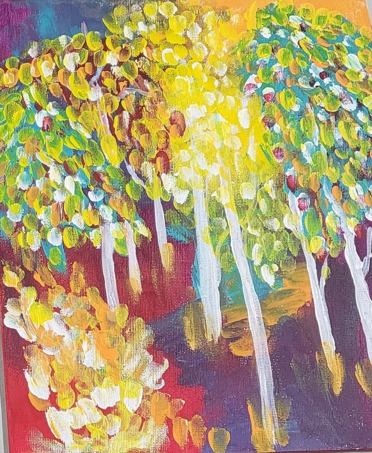 Fingerpainted tree