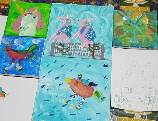 Paintings of funky animals