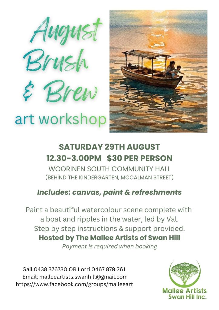 Image of a poster with a watercolour water scene